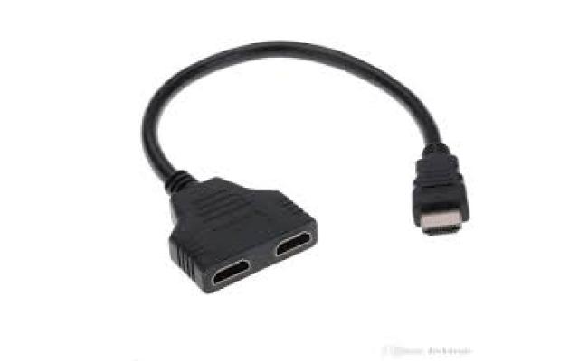 Adapter Cable HDMI Male to Dual HDMI Female Y