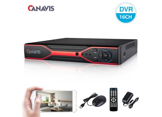 16ch Dvr Support A 4tb hard Disk, Support Function Of Cloud, Voice Intercom, Support HDMI, 12v/2a Power Supply;Coding Ability: 16ch Cif Real-Time Black"