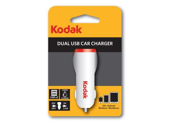 Kodak Dual USB Car Charger USBX2 Fast