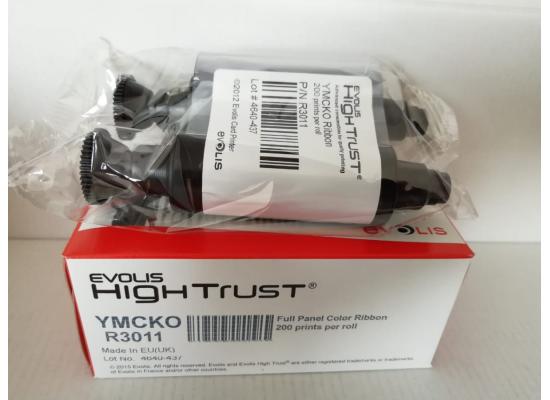 Ymcko Color Ribbon For Evolis R3011 R3011C Printer 200 Full Color Print (Original)