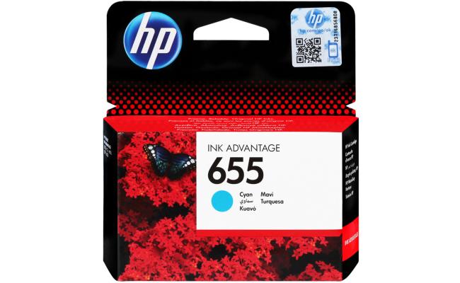 HP 655 Cyan Ink Cartridge (CZ110AE) (Original)